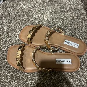 Steve Madden Gold Embellished Sandals